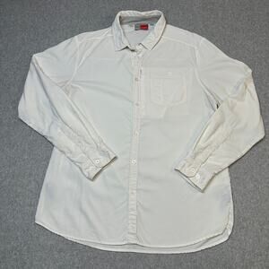 Craghoppers Nosilife Shirt White MEN L Button Travel Outdoor Hiking Insect Repel